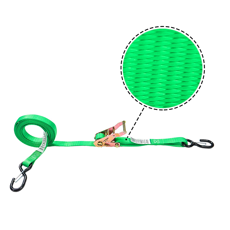 1 X 15' Dây đeo Ratchet màu xanh lá cây W S-Hook và Keeper