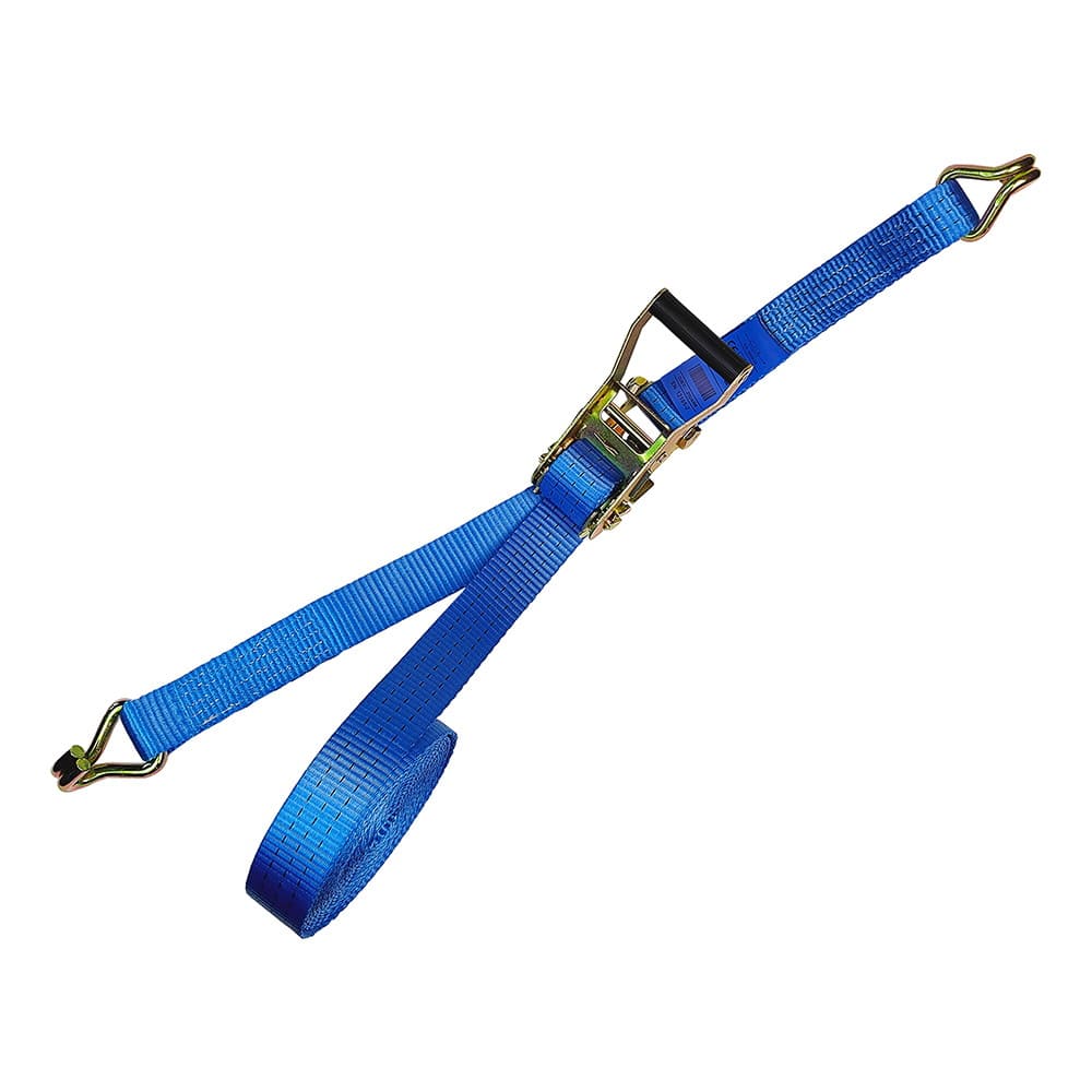 3000kg Tay cầm bằng nhựa màu xanh Dây đeo Ratchet Tie Down